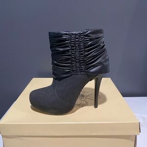 Black booty heels